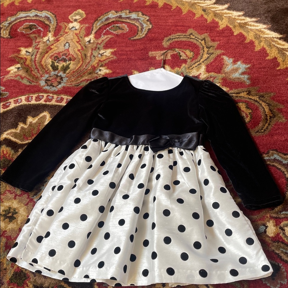 Crown & Ivy Black and White Polka Dot Dress
